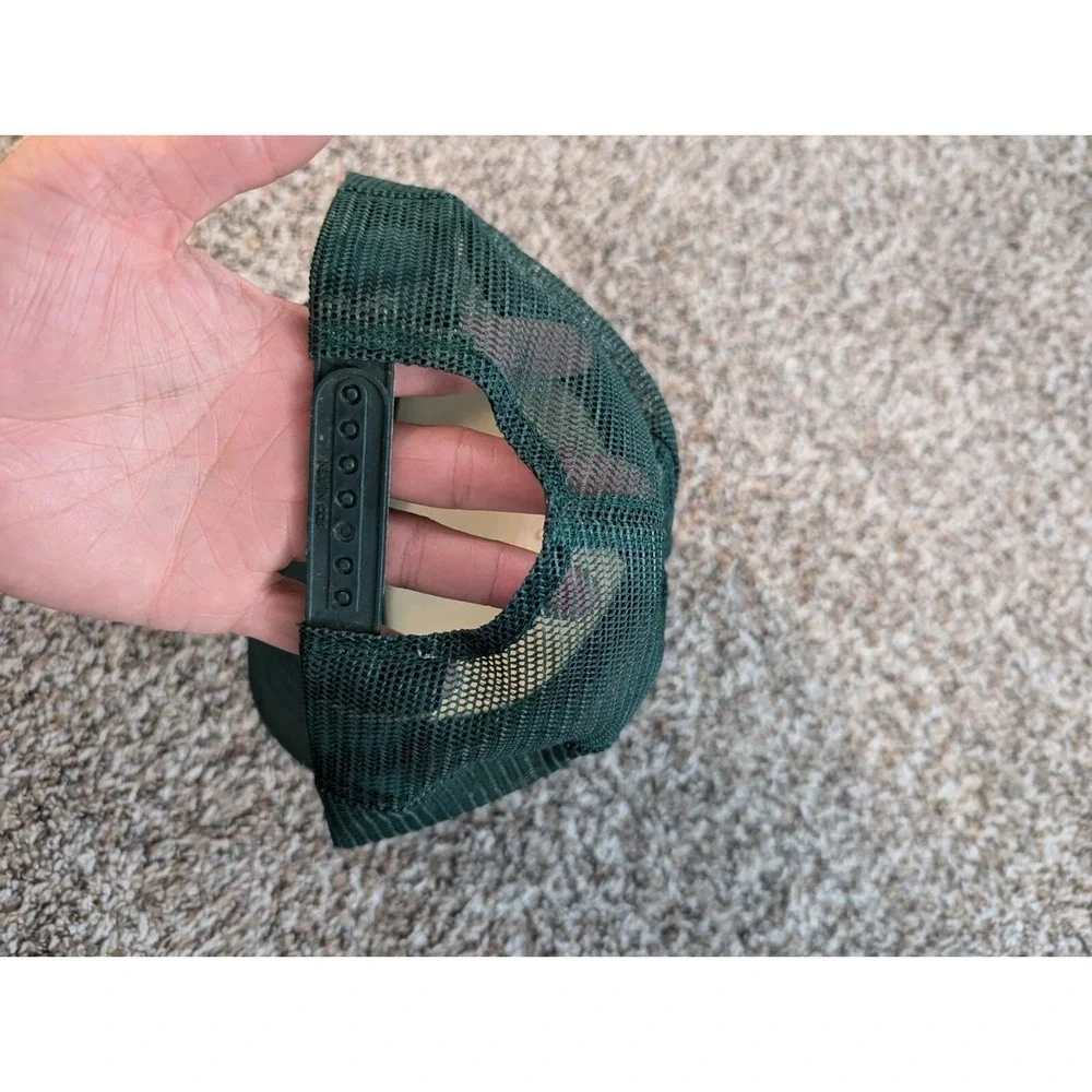 Vtg Trenton Tire‎ Center Mesh Back Trucker Hat Green Nissin Cap Missouri